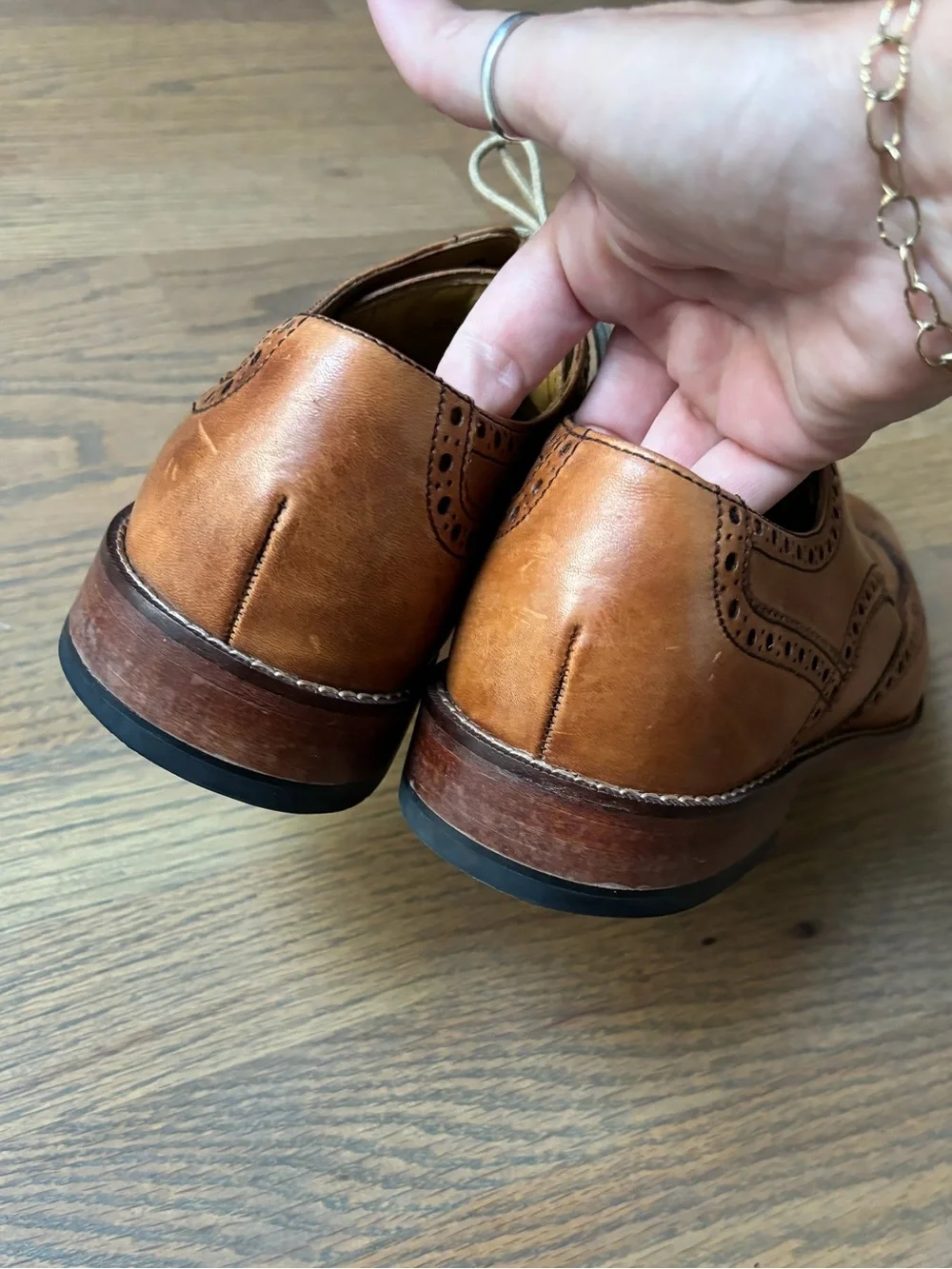 Cole Haan Size 9 British Tan Leather Wingtip Oxford Brogues